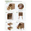 Table de chevet 12 pouces Mid Century Modern-80519148-83348844-81953319
