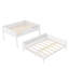 Grand lit superposé avec tablette de rangement et bibliothèque, lit superposé en bois avec échelle et garde-corps, conception détachable-808067537