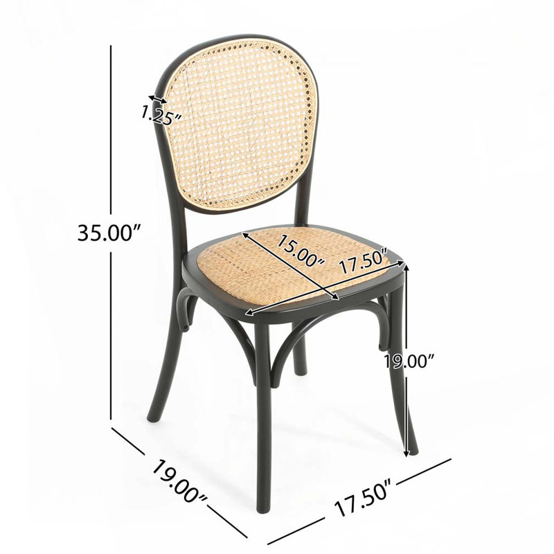 Chaises d'extérieur en osier PE, Noir