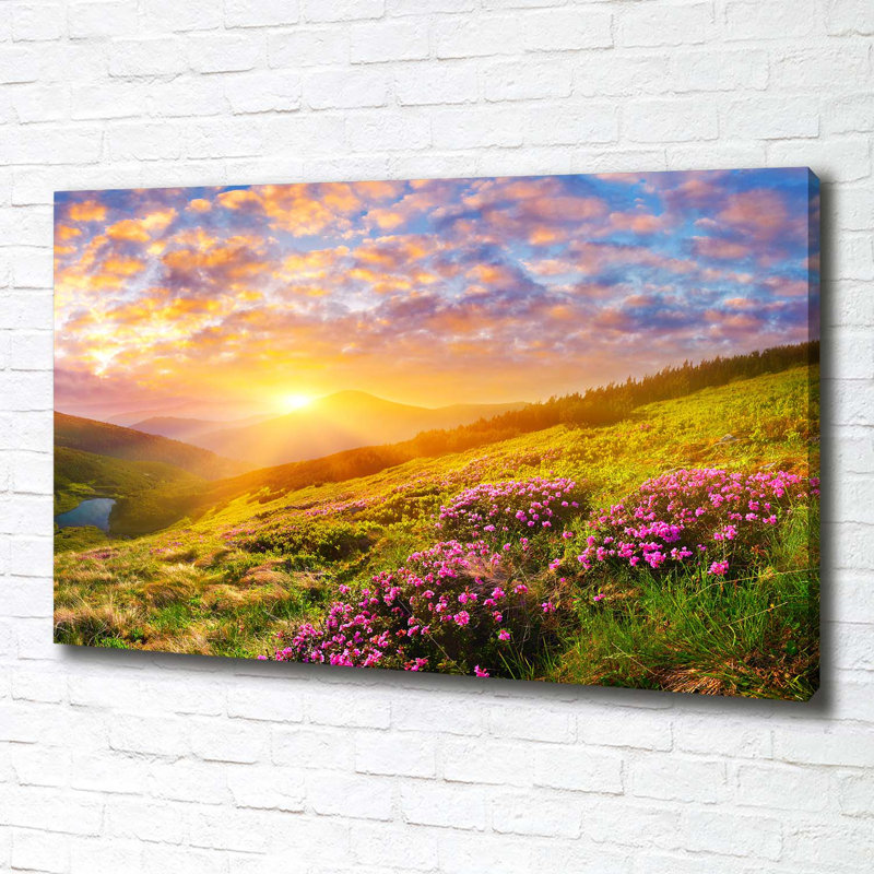 Sunset Mountains - Wrapped Canvas Print
