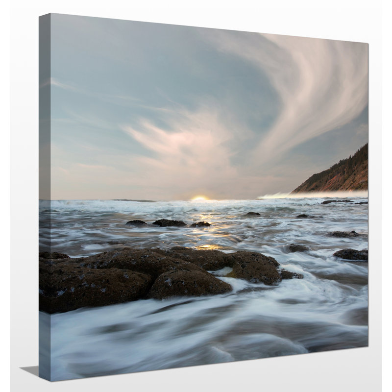 « serene seascape », impression sur toile tendue, H 18" x l 18" x P 1"