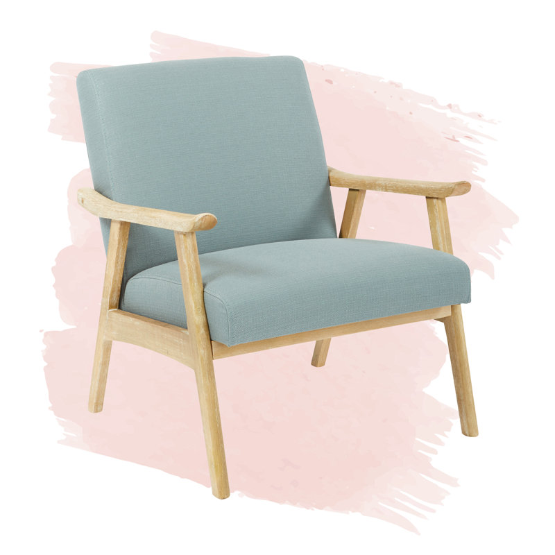 Méridienne en polyester de 27,25 po de largeur Albury, Klein mer ‑ polyester à 100 % polyester, Naturel
