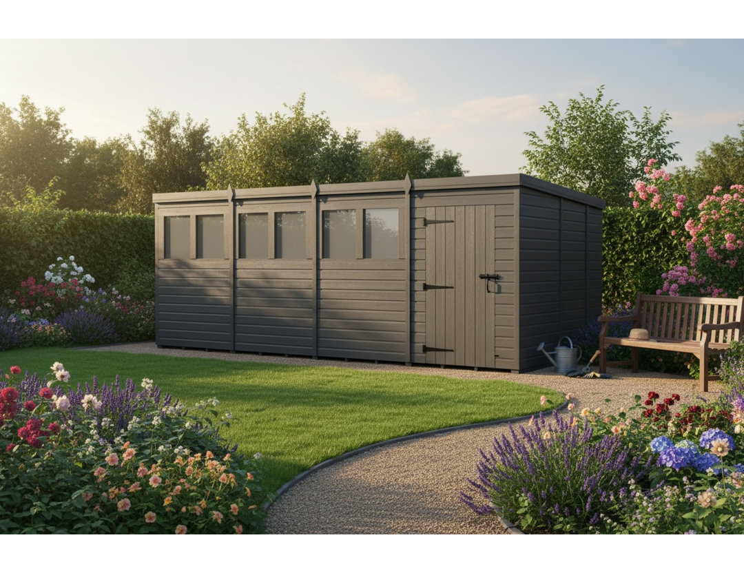 16x10 Pent Composite Shed