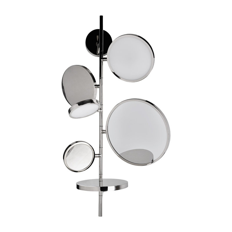 Tell Me Stories Metal Lighted Wall Mirror, Silver