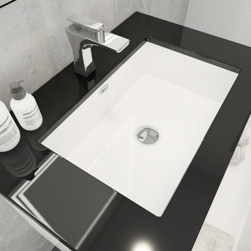 McConnico 29.5'' Single Bathroom Vanity with Acrylic Top, Glossy White