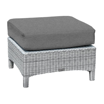 Bella Wicker Teak Outdoor Ottoman