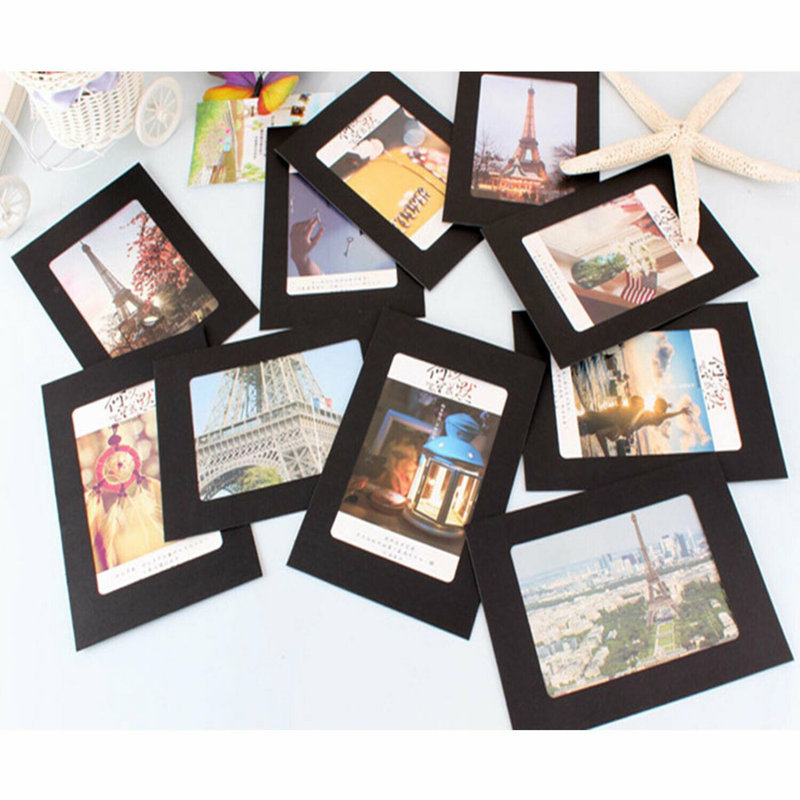 Elestine Black Rattan Clip Picture Frame - Frames Included: 10