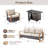 Drazen 5 - Person Patio Furniture Set With Fire Pit Table, All-Weather Wicker Outdoor Conversation Set With Chair And Thick Cushions-128212487-128212484