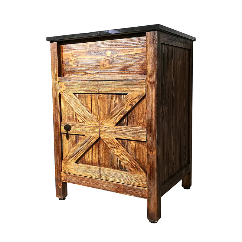 Ensemble de meuble-lavabo de salle de bain simple 24" pour porte de grange Niangua