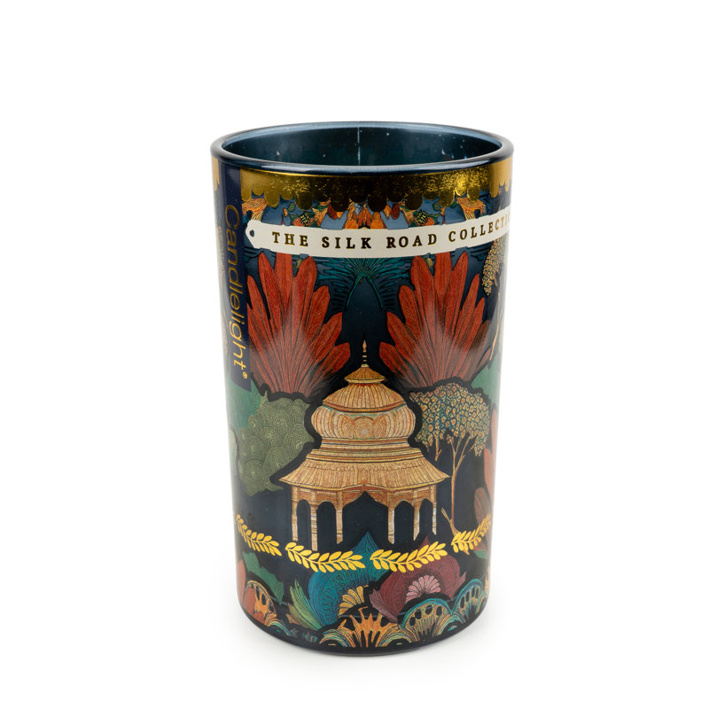 Plant / Floral Scented Jar Candle with Glass Holder