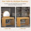 Coiffeuse 39 po avec miroir et écran tactile, coiffeuse et tiroir pour chambre à coucher, naturel-132945084