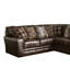  Canapé modulaire en L en cuir véritable de 104 po de largeur Hopwood-2132331298