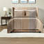 De literie en velours pour grand lit, couvre-lit en polyester taupe, maison moderne