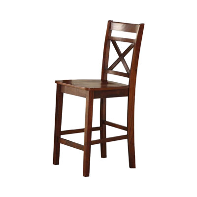 18.4" W COUNTER HEIGHT CHAIR (SET-2), CHERRY