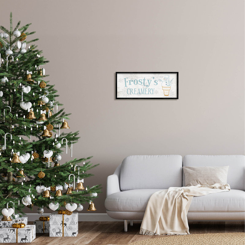 Frosty Creamery Winter Ice à -255, Giclée encadrée noir minuit, H 10 po x l 24 po x P 1,5 po