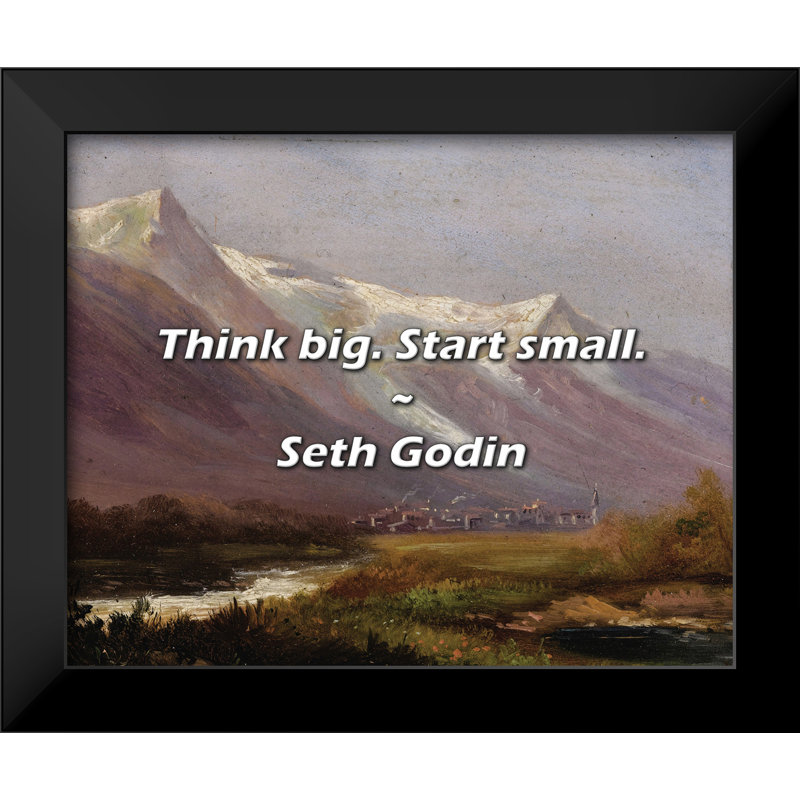 Seth Godin Quote: Think big. Start small.