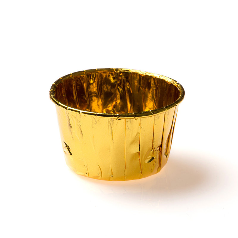 Restaurantware Paper Baking Cup, 1.5" H x 2.6" W x 2.6" D, Gold