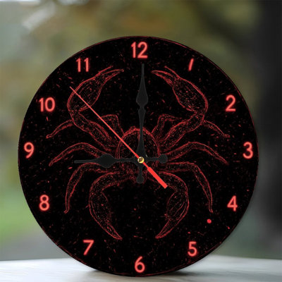 Cadran de l'horloge rouge
