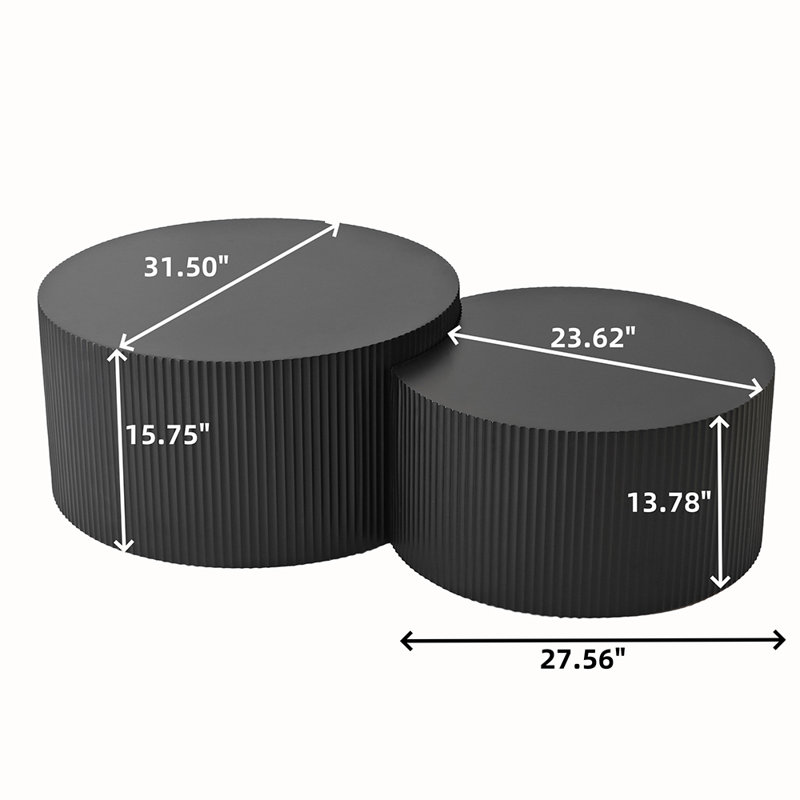 Table basse gigogne Drever, Noir