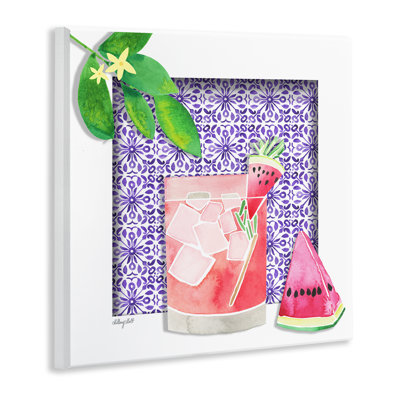 Fruity Watermelon Drink Wall Plaque, design by Hillary Holt