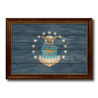 " Emblem US Air Force Military Textured Flag " Graphic Art Print