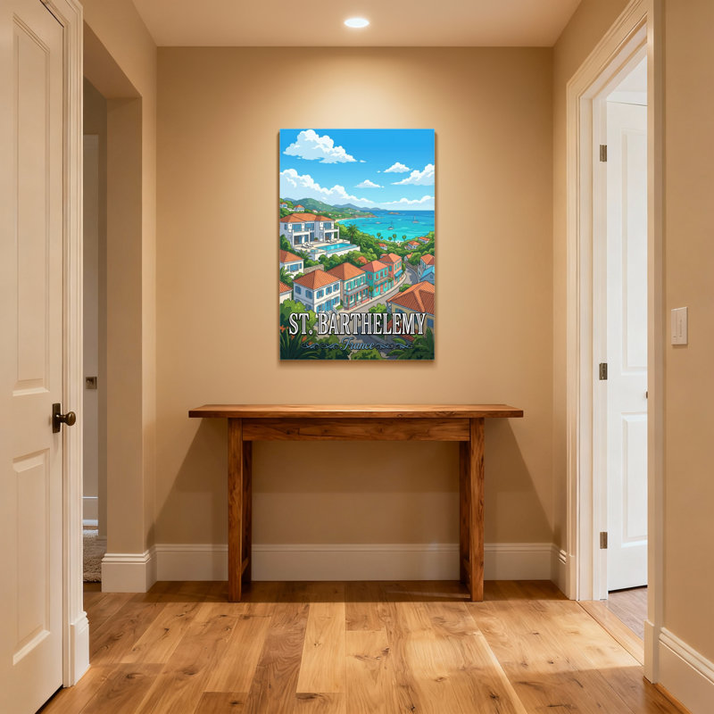 «Scenic & Cityscapes St Barthelemy Tropical Villa Landscape», reproduction d'art, Toile tendue, Ne s’applique pas