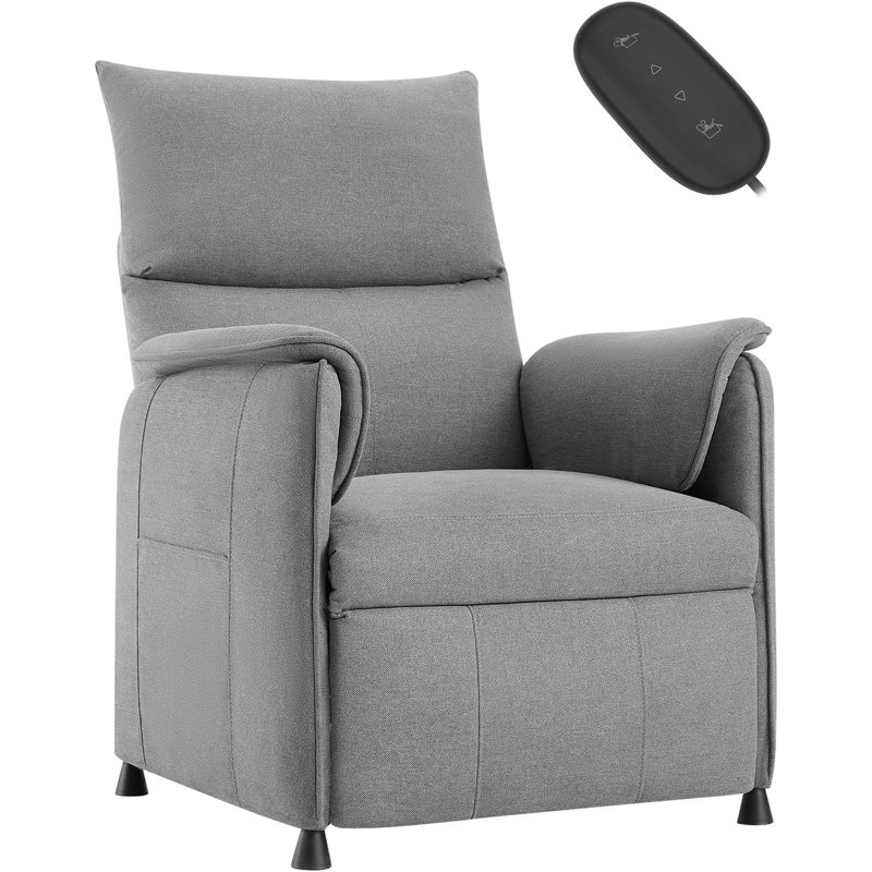 Recliner Chair, Electric Adjustable PU Recliners Home Seating With Remote Control, Modern Reclining Chair With Thick Seat Cushion And Backrest