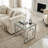 Varda Glass Top End Table