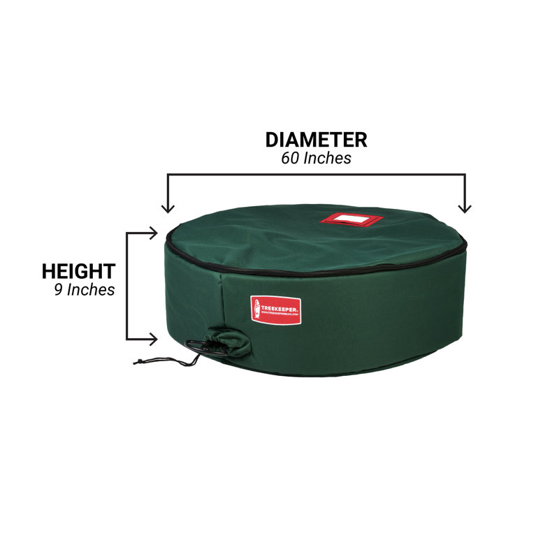 Green Foam-Lined 60" Christmas Wreath Storage Container