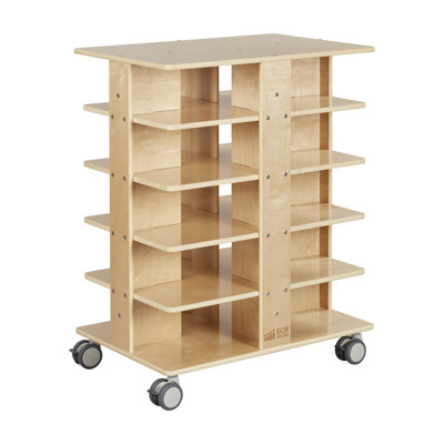ECR4Kids 20-Compartment Mobile Storage Tower, 5x4, Classroom Furniture