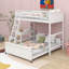 Lit superposé en bois Icaro avec bureau et tiroirs, échelle-912730967-912730966