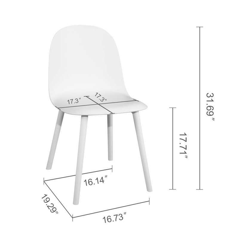 Chaise de salle à manger moderne moderne en PP, chaises de cuisine de style Mid-Century pour la salle à manger et le salon