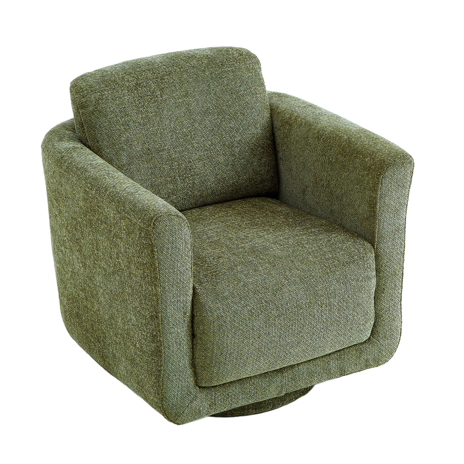 Joie Upholstered Swivel Chair, Laurel Forest Textured Basketweave