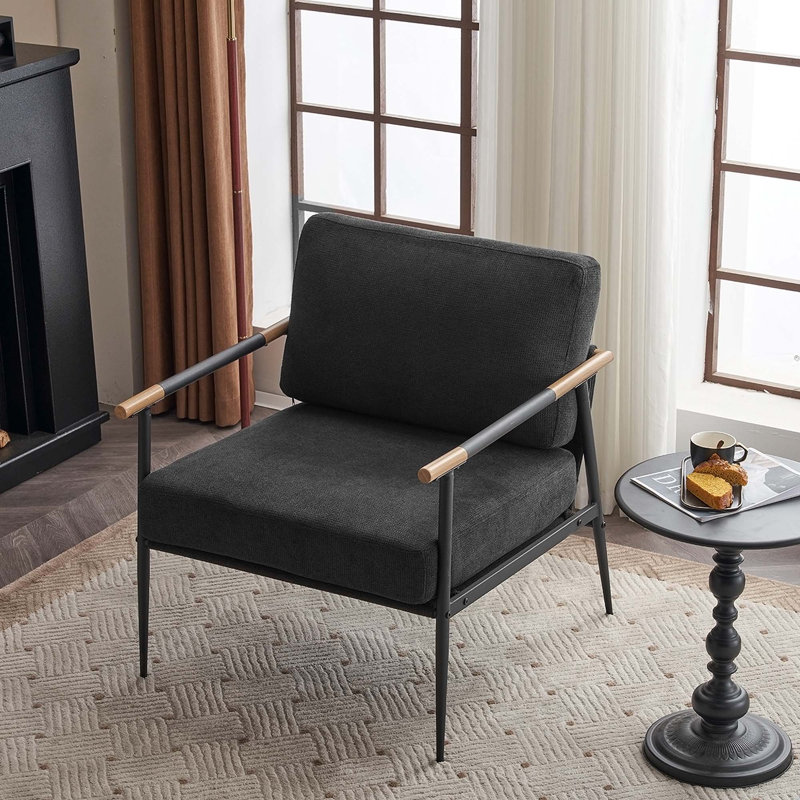 Chaise d'appoint Modern, Chenille noir