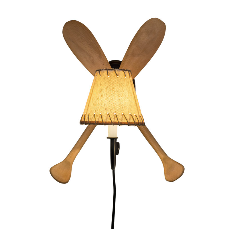 Jauss Solid Wood Plug-in Swing Arm Sconce