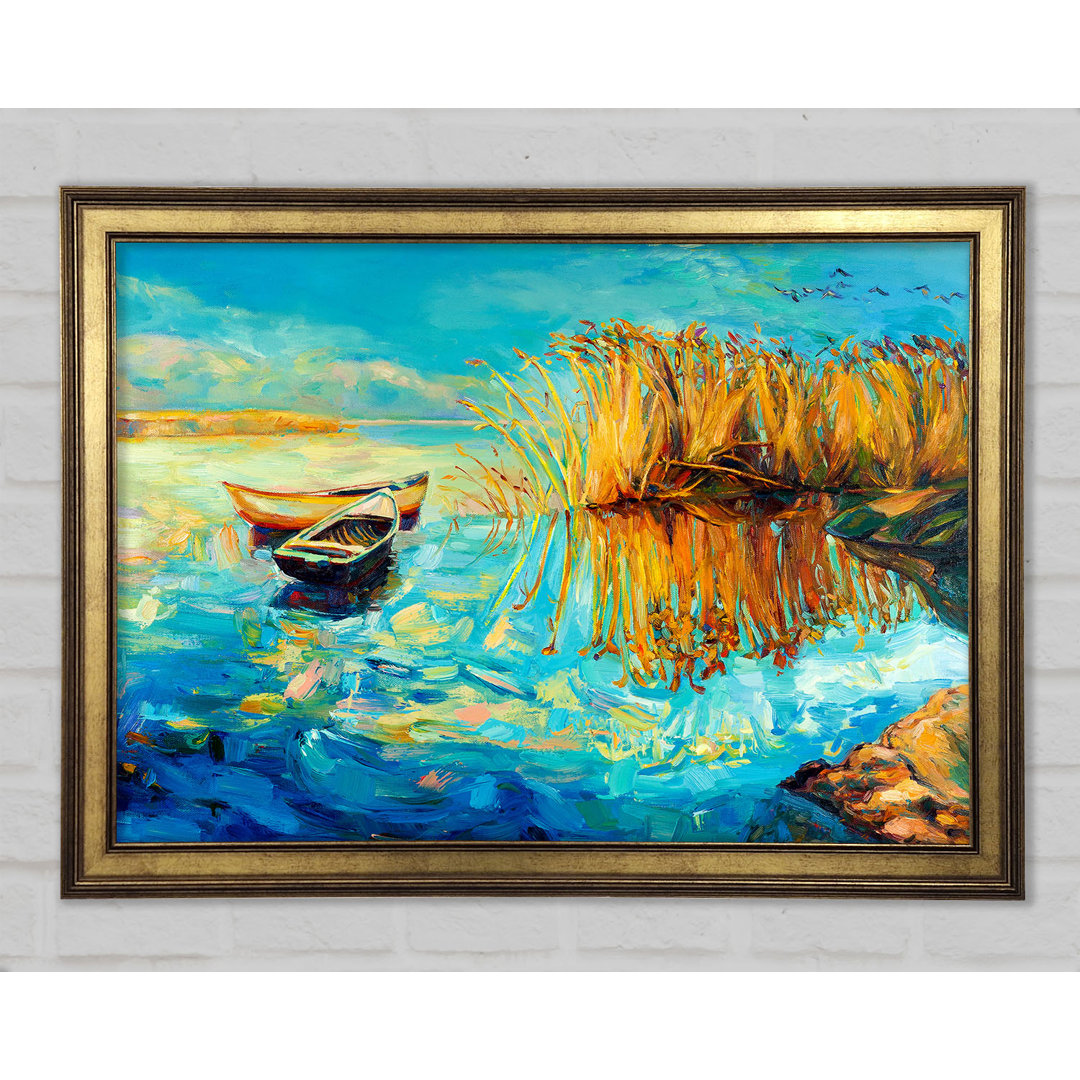 Twin Sailboat Reflections - Einzelne Bilderrahmen Kunstdrucke