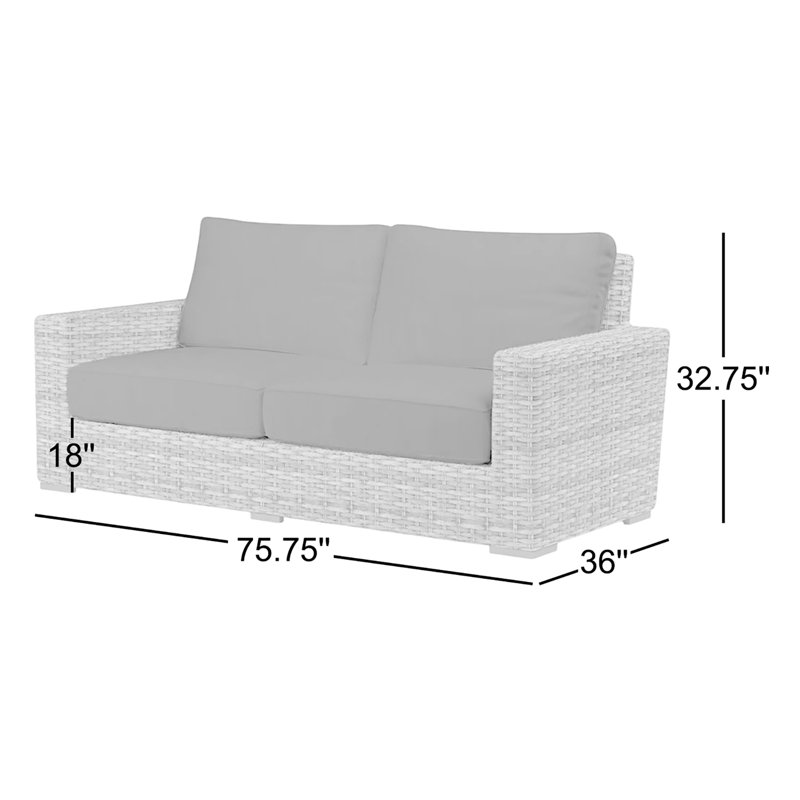 Havana Outdoor 2 - Seat Loveseat, Spectrum Indigo Sunbrella®