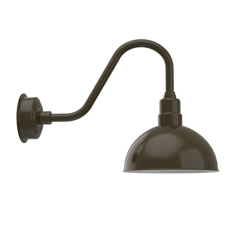 Luminaire de grange d'extérieur Abbie, H 17,12 po x l 12 po x P 25 po, Bronze acajou