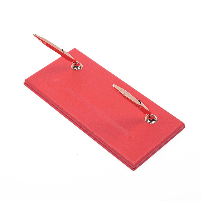 Michalia Leather / Faux Leather Desk Organiser Set, Red