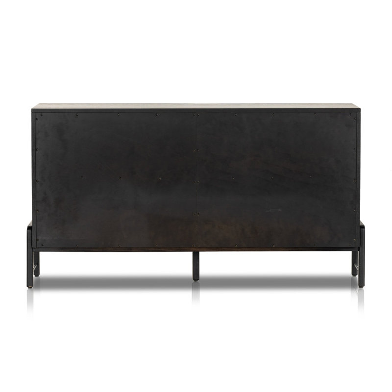Rosedale 6 Drawer Dresser-Yucca Oak, Ebony Oak