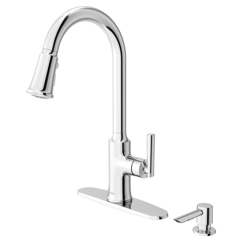 Robinet de cuisine à poignée simple Raviv, Chrome poli