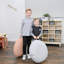 Mini poufs ronds pour enfants, siège de classe flexible, coussins de sol durables avec poignées, gris et rose-98715973