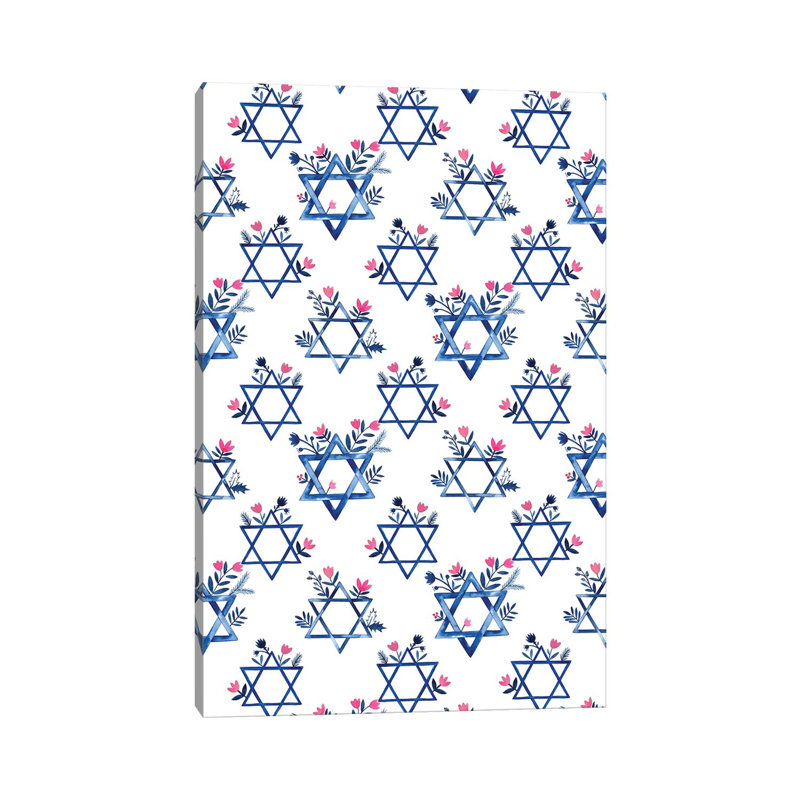 Collection de boho Hanoukka E par Grace Popp-impression d’art graphique, Pas de tapis, Toile tendue