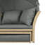 Ensemble de mobilier d'extérieur pour lit de jour en rotin et osier avec canapé escamotable et 4 coussins-1465699815