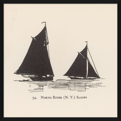 North River Sloops Sailboats Giclee Print