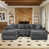 Gray Plush Corduroy Fabric selected