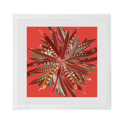 Pheasant Feathers Cotton Sateen Dinner Napkins