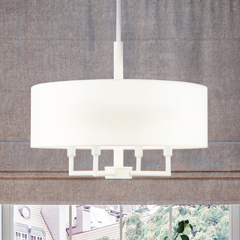 Alirah 4 - Light Shaded Pendant, White