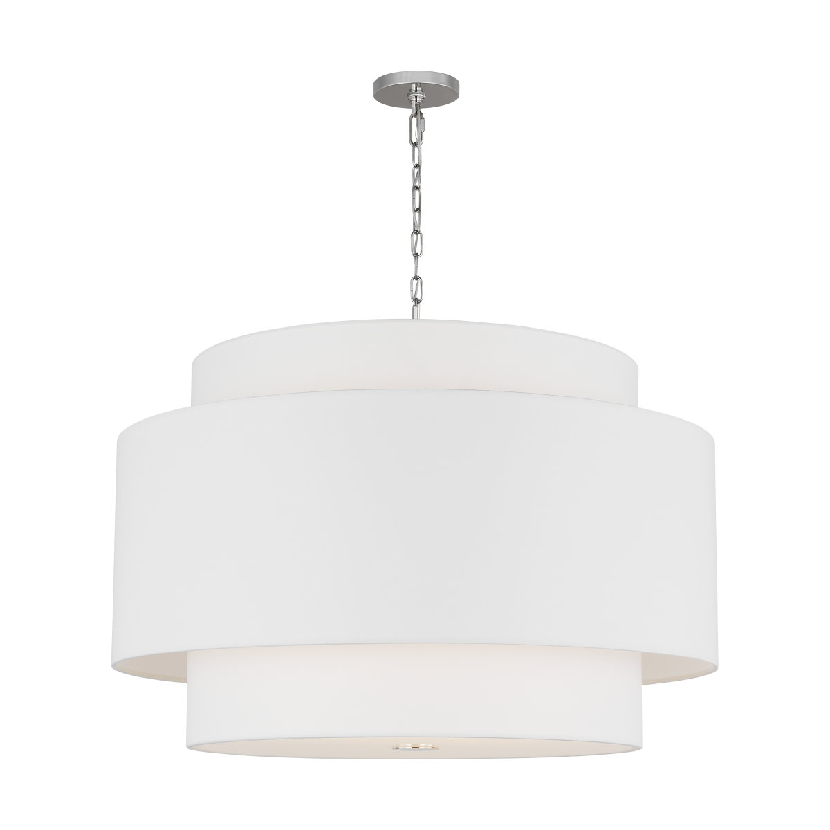 Mulroney Linen Dimmable Pendant, 27.38" H x 15" W x 15" D, 1, Blonde/Burnished Brass