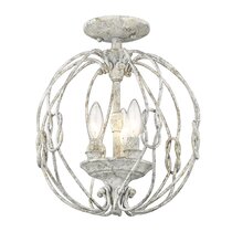 Lights of Tuscany 15904-4 European French Country Semi Flush Crystal  Chandelier